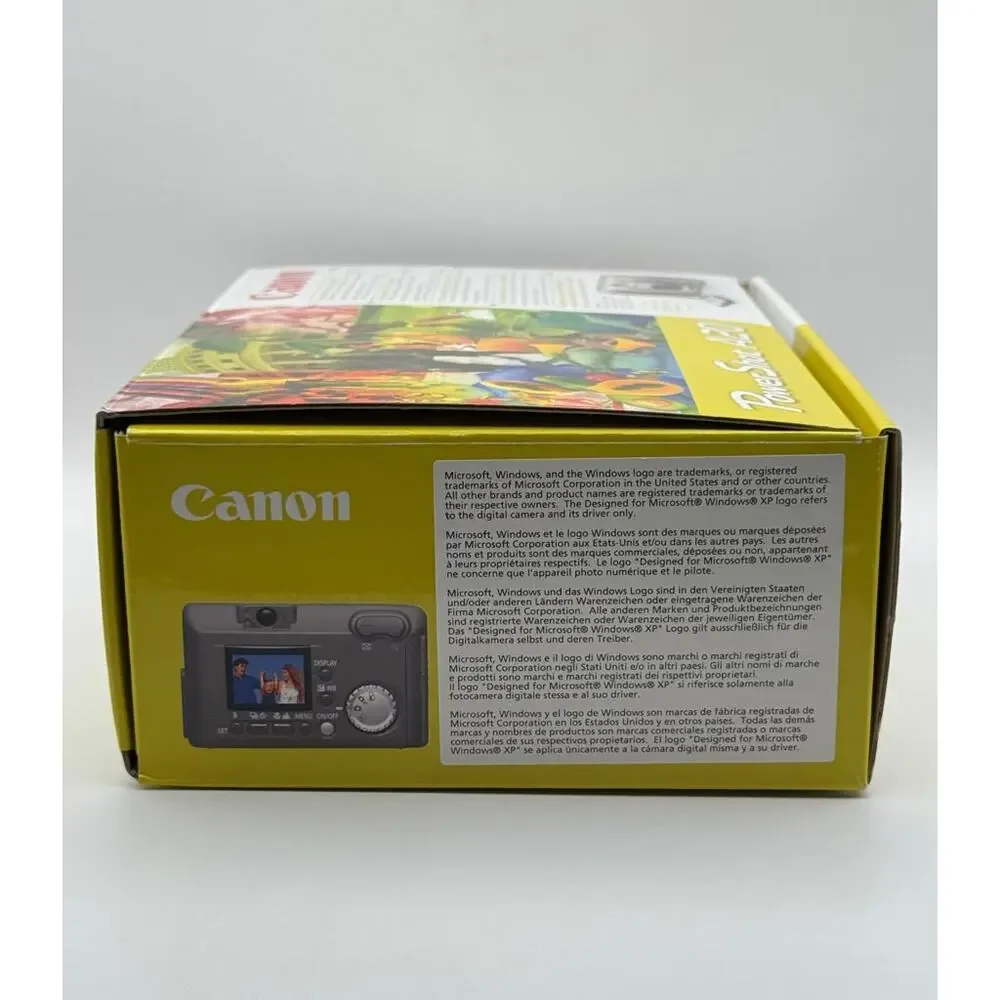 Canon PowerShot A20 Digital Camera 2.1 MP 3x Optical Zoom Wrist Strap Box Docs